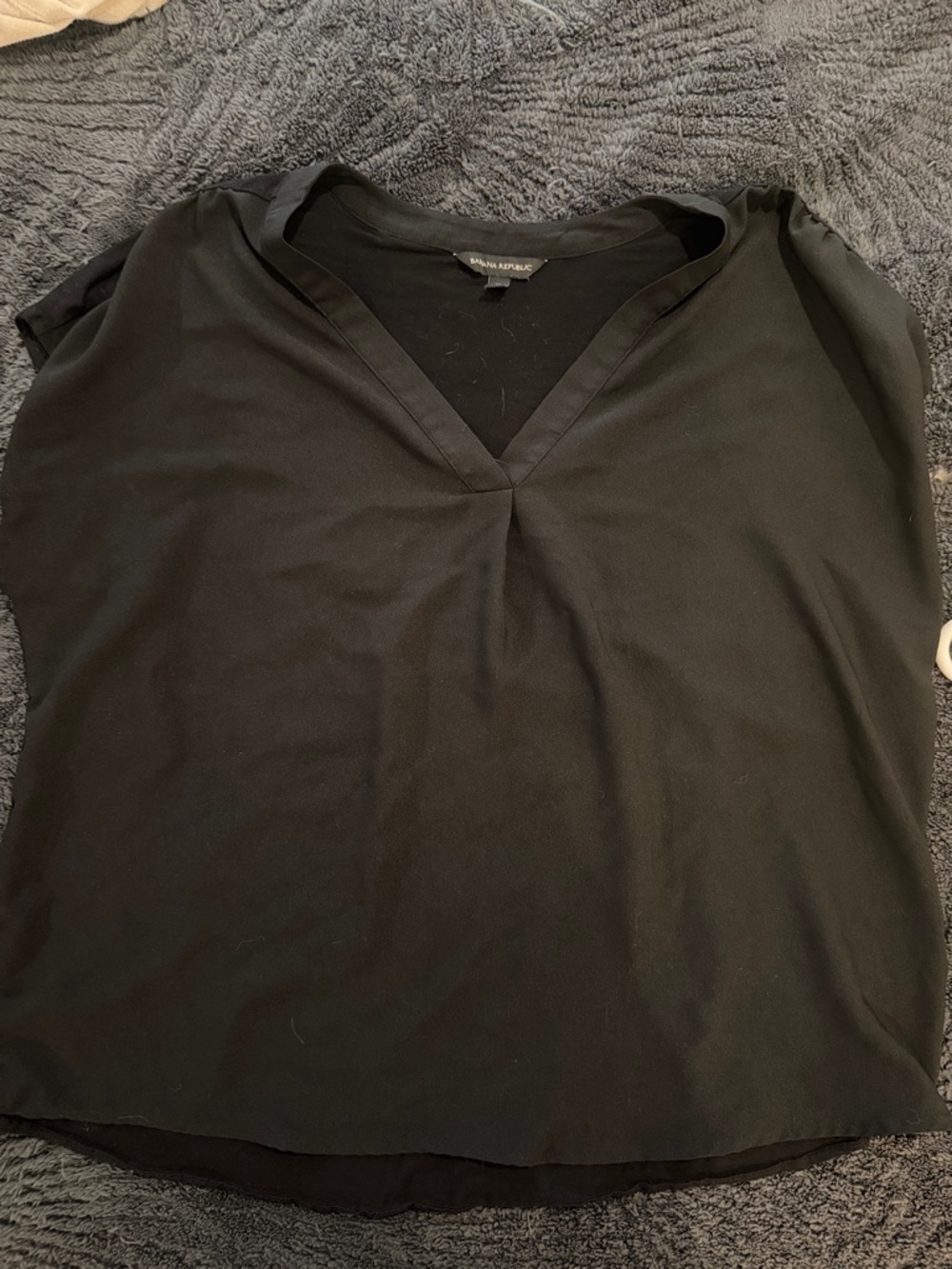 Banana Republic Black V-Neck Blouse